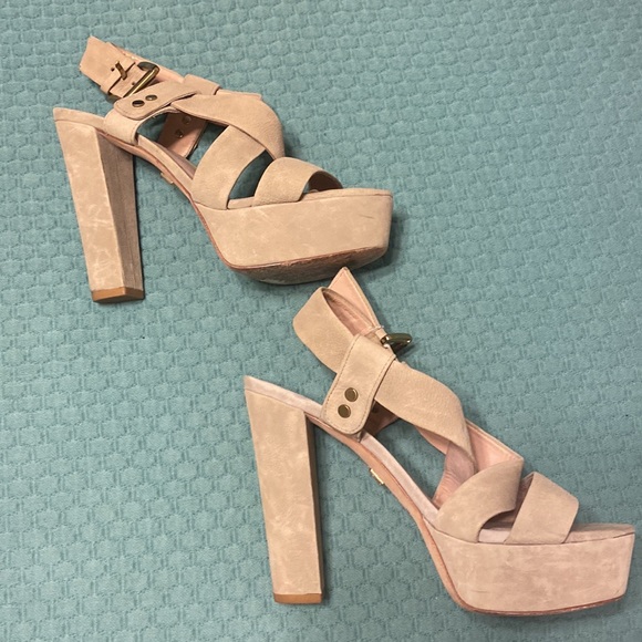 Pour La Victoire Nealla Nubuck Leather Platform Heel - Picture 6 of 12